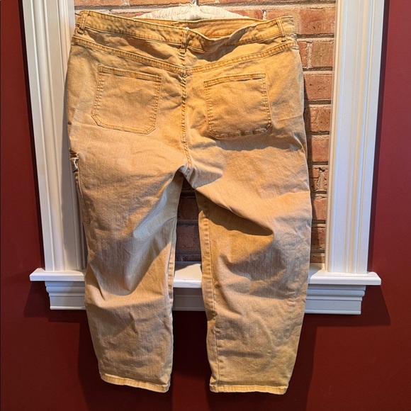 LOGO by Lori Goldstein Harvest Gold Stretch Boyfriend Cargo Jeans Size 20WP - Picture 4 of 11